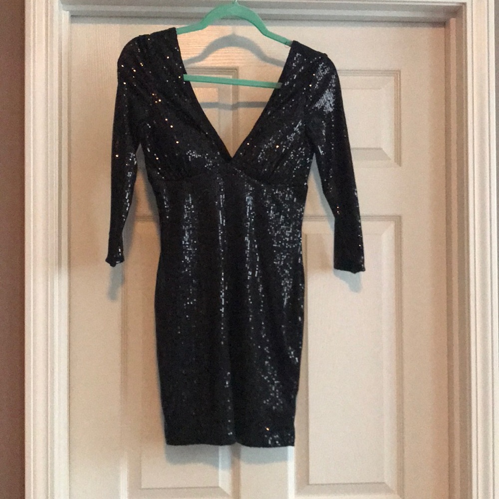 Black Sequin Dress